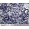 thumbnail image 2 of Soimoi Purple Poly Georgette Fabric Stripe & Floral Print Sewing Fabric BTY 42 Inch Wide, 2 of 3