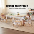 thumbnail image 2 of KFFKFF Ensemble de Table et Chaises Réglables pour Enfants, Table d'Activités Réglable en Hauteur pour Enfants de 2 à 8 Ans, Surface au Design Artistique, Table Polyvalente Jeunesse pour le Dessin, le Bricolage, la Lecture, l'Éducation, 2 of 9