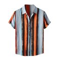 thumbnail image 1 of Birdeem Mens Beach Short Sleeve Button Hawaiian Textured Casual Solid Dress Shirts, 1 of 12
