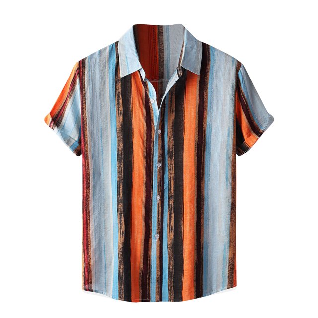 Birdeem Mens Beach Short Sleeve Button Hawaiian Textured Casual Solid Dress Shirts