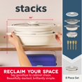 thumbnail image 2 of Dash Stacks Stacking Cookware Set with Electric Burner - Features CleanCoating Ceramic Nonstick Coating - Versatile Nestable Pieces - Convenient Storage - Cream 8-Piece, 2 of 5