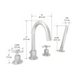 thumbnail image 4 of Ancona Prima 4 Colori Series Brushed Nickel Bathroom Tub Faucet , 4 of 4