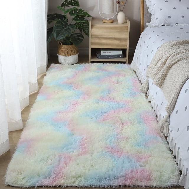Soft Modern Area Rugs, EDHITNR Super Soft Suede Polyester Home Decor, Non-Slip Easy Clean Machine Washable Carpet for Living Room Bedroom Dining Area