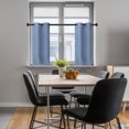 thumbnail image 1 of PiccoCasa 2 Panels Kitchen Linen Look Blackout Curtains Steel Blue 29"x24", 1 of 7