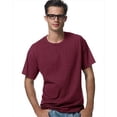 thumbnail image 1 of Hanes 5170 Comfortblend Ecosmart T-Shirt à Col Rond pour Hommes Taille Grand, Bourgogne et Rouge., 1 of 7