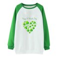 thumbnail image 4 of Besolor St Patricks Day Sweatshirt Women Color Block Long Sleeve Shamrock St. Patricks Shirts Tees Holiday Party Pullover Tops, 4 of 4
