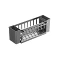 thumbnail image 2 of Pisexur Sponge Kitchen Sink Caddy Organizer Brush Sink Sponge With Auto Draining Tray Gray, 2 of 10