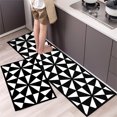 thumbnail image 4 of 2 Piece Kitchen Rugs Set Washable Non Slip Floor Mats Defend Fatigue Cozy For Sink Stove Lasting Stain Counteractive Low Pile Carpet, 4 of 6