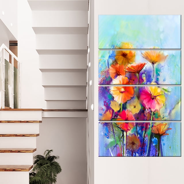 Design Art - Peinture Aquarelle Abstraite Florale