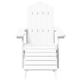thumbnail image 2 of vidaXL Chaises Adirondack de Jardin 2 Pcs avec Repose-Pieds HDPE Blanc, 2 of 3