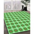 thumbnail image 3 of Ahgly Company Machine Washable Indoor Rectangle Transitional Dark Lime Green Area Rugs, 5' x 7', 3 of 7