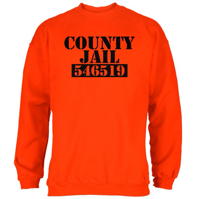 Halloween County Jail Inmate Costume Mens Sweatshirt