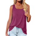 thumbnail image 2 of CHUANK Clearance Ladies Tops Womens Blouses Solid Square Neck V-Neck Summer Sleeveless Tank Tops, 2 of 6