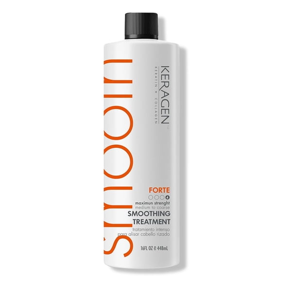 KERAGEN - Brazilian Smoothing Keratin Hair Treatment, Blowout Straightening System for Dry and Damaged Hair - Forte, Sulfate Free - Eliminates Curls