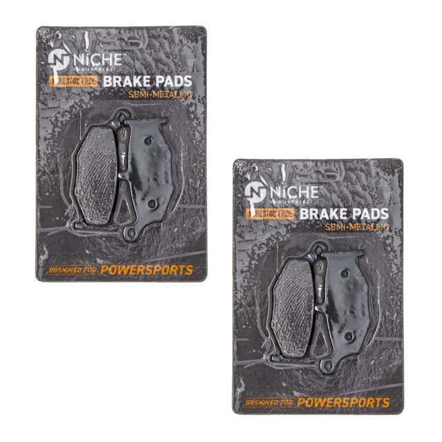 Niche Rear Brake Pad Set for Suzuki GSXR600 Semi-Metallic Motorcycle 2 Pack 519-KPA2398D
