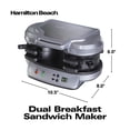 thumbnail image 4 of Hamilton Beach 25490A Grille-Pain Sandwich Déjeuner Double, 4 of 7