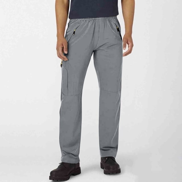 Mceream Pantalon Cargo pour Hommes Grande Taille Décontracté à Enfiler Joggers de Travail Coupe Décontractée Extensible Pantalon de Randonnée avec Poches Pantalones Cargo Para Hombres Gris P