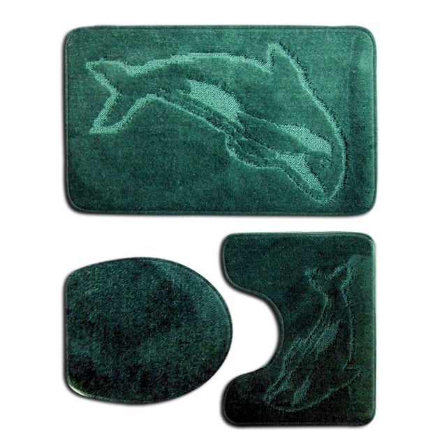Baohd 3pieces Multi-functional Non-Slip Chenille Bath Rug Any Bathroom Eco-friendly PJ210917-A010 1Set