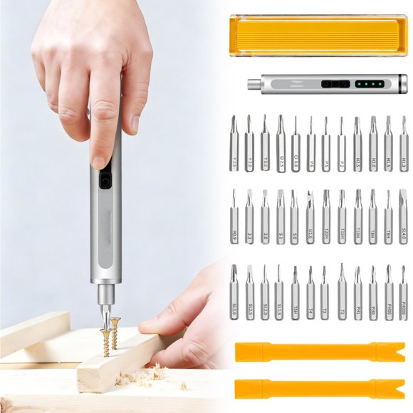 Birdeem Precision Screwdriver Set,Cordless Electric Screwdriver with Magnetic Bits,44-Piece Tool Kit for Electronics Repair,Phone Laptop Watch and Diy Projects