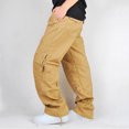 thumbnail image 2 of Birdeem Mens Solid Multi-Pocket Washed Overalls Outdoor Casual Pants Trousers, 2 of 11