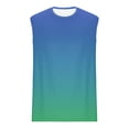 thumbnail image 5 of Sentmoon Débardeurs pour Hommes Été Sans Manches Col Rond Chandails de Gym pour Hommes Couleur Dégradée Coupe Ample Grande Taille Camisoles de Compression Musculaire pour Hommes Plage pour l'Été Journées à la Plage m, 5 of 5