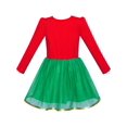 thumbnail image 2 of Robe Fille Noël Renne Manches Longues Robe de Fête 12 Ans, 2 of 7