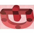 thumbnail image 1 of Ahgly Company Tapis Rectangulaire Rouge Lavable en Machine, 3 Pieds x 5 Pieds, 1 of 7