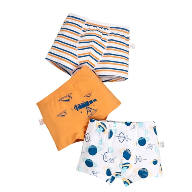 MIASHUI Boys Comfortable Underwear Cute Cartoon Print Boxer Briefs Underpants 3 Pack,8-9 Years