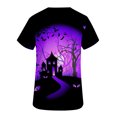 thumbnail image 3 of RKSTN Women Tops Short Sleeve V-neck Tops Working Uniform Halloween Printed with Pockets Blouse Scrub Tops, 3 of 4
