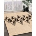 thumbnail image 3 of Ahgly Company Tapis d'Intérieur Lavable en Machine Carré Transitionnel Brun Cuivré, 6 Pieds Carré, 3 of 7