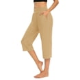 thumbnail image 1 of Meichang Pantalons Capri pour Femmes Yoga Capris avec Poches pour Femmes Printemps Été Capris Taille Haute Extensible Yoga Gym Pantalons Décontractés Raccourcis, 1 of 7