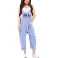 thumbnail image 1 of SXcggal One Combinaison Décontractée Imprimée pour la Journée des Filles, Mignonne, Ample, Pantalon pour Filles et Garçons, 1 of 3