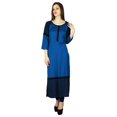thumbnail image 4 of Phagun Kurti Bleu de Designer Indien Haut Kurta Femme Rayonne Haut Décontracté Tunique Robe, 4 of 7