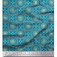 thumbnail image 1 of Soimoi Blue Rayon Fabric Mandala Geometric Print Fabric by Yard 56 Inch Wide, 1 of 5