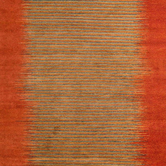 Ahgly Company Machine Washable Indoor Square Abstract Red Area Rugs, 7' Square