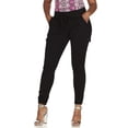 thumbnail image 1 of VIP JEANS Pantalon de Course pour Femmes - Pantalon en Jean Extensible pour Femmes - Cargo Noir, XXX-Grand, 1 of 5
