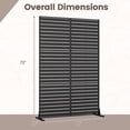 thumbnail image 3 of Gymax 2Pcs Privacy Screen72''H x 48''W Freestanding Fence Panel w/Stand&Expansion Bolts, 3 of 10