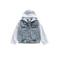 thumbnail image 1 of Fortune Veste en Denim pour Tout-Petit Bébé Automne à Capuche Manteau d'Extérieur Enfants à Manches Longues à Capuche, 1 of 9