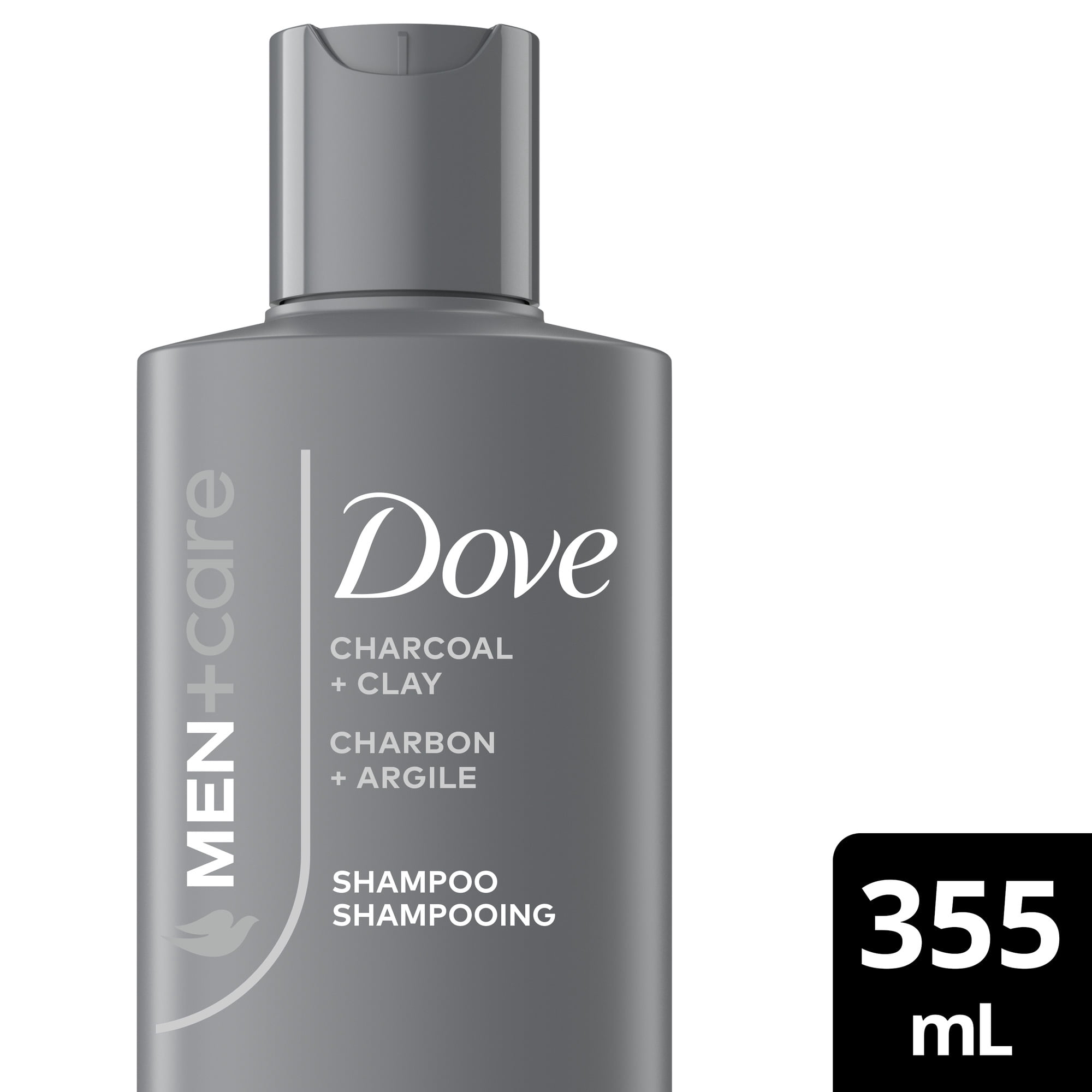 Dove Men+Care Shampooing Charbon + Argile Purifie en Profondeur, 355 ml