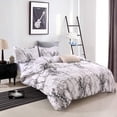 thumbnail image 1 of Lightweight Microfiber Bedding Duvet Cover Set, Marble Pattern, 1 of 5
