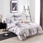 Lightweight Microfiber Bedding Duvet Cover Set, Marble Pattern