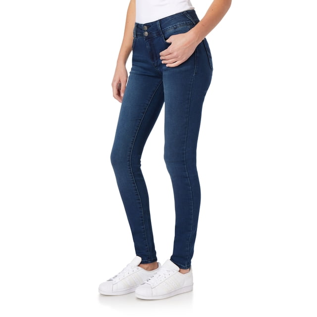 WallFlower Women's Ultra Skinny Mid-Rise Insta Soft Juniors Jeans (Standard and Plus)