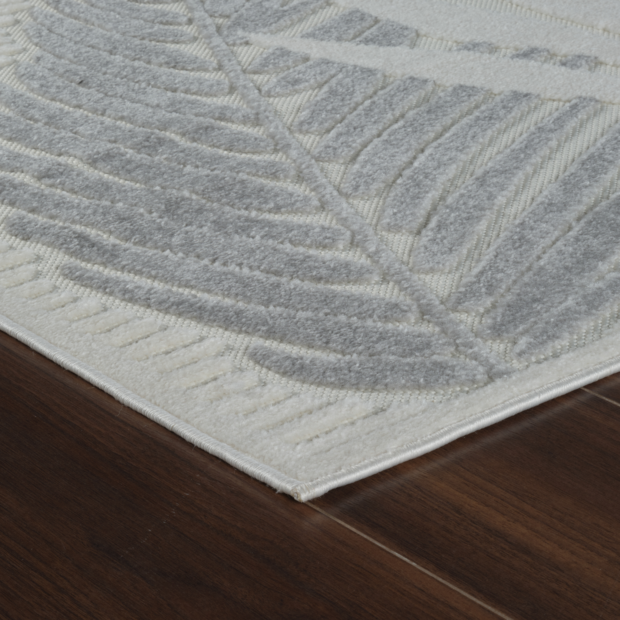 Tapis d'interieur/exterieur abstrait Rug Branch Alfombra, beige creme, motif floral - Salon, chambre, salle a manger et cuisine