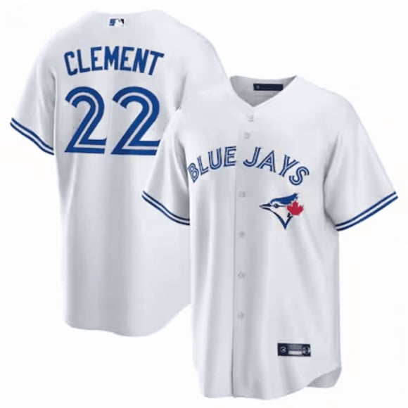 Toronto Bleu #22Jays Ernie Clement Chandail Blanc pour Homme