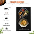 thumbnail image 2 of KFFKFF Induction Cooking Plate, Dual Burners, 12'' Magnetic Built-in Stove, 3000W Power, 9 Adjustable Heat Levels, LED Touch Display with Child Safety Lock & Overheat Protection, 2 of 9