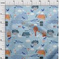 thumbnail image 3 of oneOone Polyester Spandex Light Blue Fabric Kids Sewing Craft Projects Fabric Prints By Yard 56 Inch Wide, 3 of 4