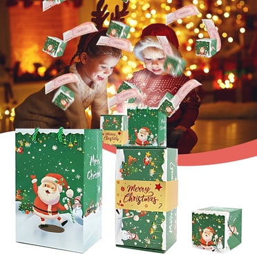 Staron Surprise Gift Box Explosion for Money, Unique Folding Bouncing Red Envelope Gift Box with Confetti, Cash Explosion Luxury Gift Box for Birthday Anniversary Valentine (6 Bounces)