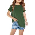 thumbnail image 1 of Plebaso Baby Boys Girls Short-sleeved T-Shirt Solid Color Round Neck Tees Blouse Baby Summer Clothes, 1 of 5