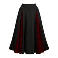 thumbnail image 2 of FcBaudy Robe de Cour, Robes pour Femmes, Robes d'Été pour Femmes Femmes Grande Taille Dentelle Patchwork Taille Haute Jupe Midi Gothique Jupe Plissée Robe de Cour, 2 of 6