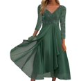 thumbnail image 1 of WTXUE Robe à Manches Longues, Robe Décontractée à Manches Longues Imprimée en Chiffon avec Coutures pour Femme, Robe Verte, 5# Vert m, 1 of 6